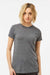 Tultex 240 Womens Poly-Rich Short Sleeve Crewneck T-Shirt Heather Charcoal Grey Model Front