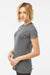 Tultex 240 Womens Poly-Rich Short Sleeve Crewneck T-Shirt Heather Charcoal Grey Model Side