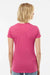 Tultex 240 Womens Poly-Rich Short Sleeve Crewneck T-Shirt Heather Fuchsia Pink Model Back