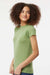 Tultex 240 Womens Poly-Rich Short Sleeve Crewneck T-Shirt Heather Green Model Side