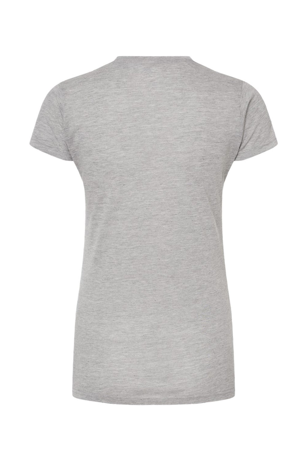 Tultex 240 Womens Poly-Rich Short Sleeve Crewneck T-Shirt Heather Grey Flat Back