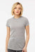 Tultex 240 Womens Poly-Rich Short Sleeve Crewneck T-Shirt Heather Grey Model Front