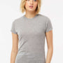 Tultex Womens Poly-Rich Short Sleeve Crewneck T-Shirt - Heather Grey - Closeout