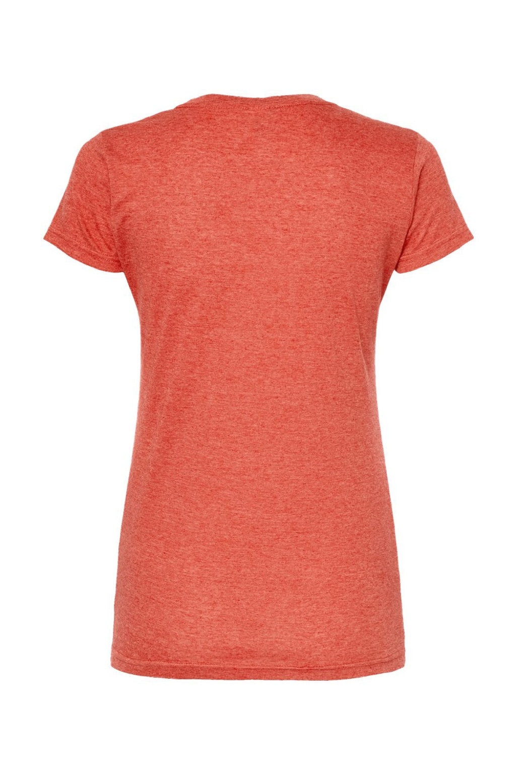 Tultex 240 Womens Poly-Rich Short Sleeve Crewneck T-Shirt Heather Orange Flat Back