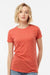 Tultex 240 Womens Poly-Rich Short Sleeve Crewneck T-Shirt Heather Orange Model Front