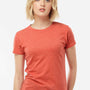 Tultex Womens Poly-Rich Short Sleeve Crewneck T-Shirt - Heather Orange - Closeout