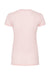 Tultex 240 Womens Poly-Rich Short Sleeve Crewneck T-Shirt Heather Pink Flat Back