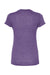 Tultex 240 Womens Poly-Rich Short Sleeve Crewneck T-Shirt Heather Purple Flat Back