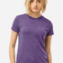 Tultex Womens Poly-Rich Short Sleeve Crewneck T-Shirt - Heather Purple