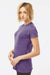 Tultex 240 Womens Poly-Rich Short Sleeve Crewneck T-Shirt Heather Purple Model Side