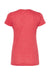 Tultex 240 Womens Poly-Rich Short Sleeve Crewneck T-Shirt Heather Red Flat Back