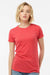Tultex 240 Womens Poly-Rich Short Sleeve Crewneck T-Shirt Heather Red Model Front