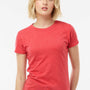 Tultex Womens Poly-Rich Short Sleeve Crewneck T-Shirt - Heather Red - Closeout