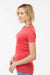 Tultex 240 Womens Poly-Rich Short Sleeve Crewneck T-Shirt Heather Red Model Side