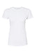 Tultex 240 Womens Poly-Rich Short Sleeve Crewneck T-Shirt White Flat Front