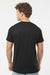 Tultex 241 Mens Poly-Rich Short Sleeve Crewneck T-Shirt Black Model Back