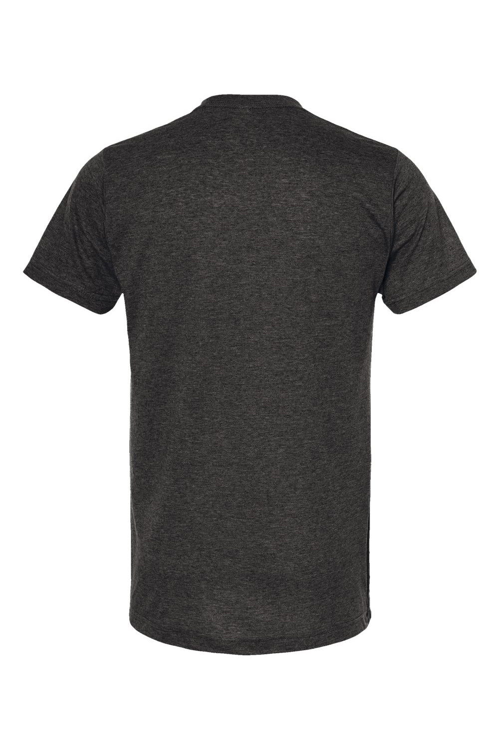 Tultex 241 Mens Poly-Rich Short Sleeve Crewneck T-Shirt Heather Graphite Grey Flat Back