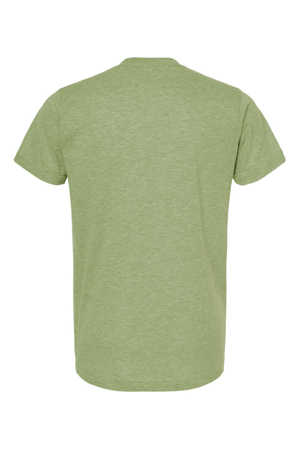 Tultex 241 Mens Poly-Rich Short Sleeve Crewneck T-Shirt Heather Green Flat Back