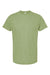 Tultex 241 Mens Poly-Rich Short Sleeve Crewneck T-Shirt Heather Green Flat Front