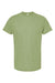 Tultex 241 Mens Poly-Rich Short Sleeve Crewneck T-Shirt Heather Green Flat Front