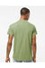 Tultex 241 Mens Poly-Rich Short Sleeve Crewneck T-Shirt Heather Green Model Back