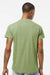 Tultex 241 Mens Poly-Rich Short Sleeve Crewneck T-Shirt Heather Green Model Back