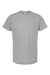 Tultex 241 Mens Poly-Rich Short Sleeve Crewneck T-Shirt Heather Grey Flat Front