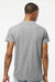 Tultex 241 Mens Poly-Rich Short Sleeve Crewneck T-Shirt Heather Grey Model Back