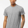Tultex Mens Poly-Rich Short Sleeve Crewneck T-Shirt - Heather Grey