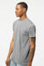 Tultex 241 Mens Poly-Rich Short Sleeve Crewneck T-Shirt Heather Grey Model Side