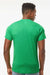 Tultex 241 Mens Poly-Rich Short Sleeve Crewneck T-Shirt Heather Kelly Green Model Back