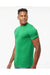 Tultex 241 Mens Poly-Rich Short Sleeve Crewneck T-Shirt Heather Kelly Green Model Side