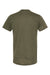 Tultex 241 Mens Poly-Rich Short Sleeve Crewneck T-Shirt Heather Military Green Flat Back