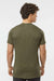 Tultex 241 Mens Poly-Rich Short Sleeve Crewneck T-Shirt Heather Military Green Model Back