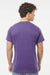 Tultex 241 Mens Poly-Rich Short Sleeve Crewneck T-Shirt Heather Purple Model Back