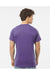 Tultex 241 Mens Poly-Rich Short Sleeve Crewneck T-Shirt Heather Purple Model Back