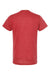 Tultex 241 Mens Poly-Rich Short Sleeve Crewneck T-Shirt Heather Red Flat Back