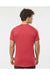 Tultex 241 Mens Poly-Rich Short Sleeve Crewneck T-Shirt Heather Red Model Back