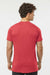 Tultex 241 Mens Poly-Rich Short Sleeve Crewneck T-Shirt Heather Red Model Back