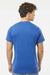 Tultex 241 Mens Poly-Rich Short Sleeve Crewneck T-Shirt Heather Royal Blue Model Back