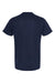 Tultex 241 Mens Poly-Rich Short Sleeve Crewneck T-Shirt Navy Blue Flat Back