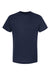 Tultex 241 Mens Poly-Rich Short Sleeve Crewneck T-Shirt Navy Blue Flat Front