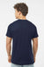 Tultex 241 Mens Poly-Rich Short Sleeve Crewneck T-Shirt Navy Blue Model Back