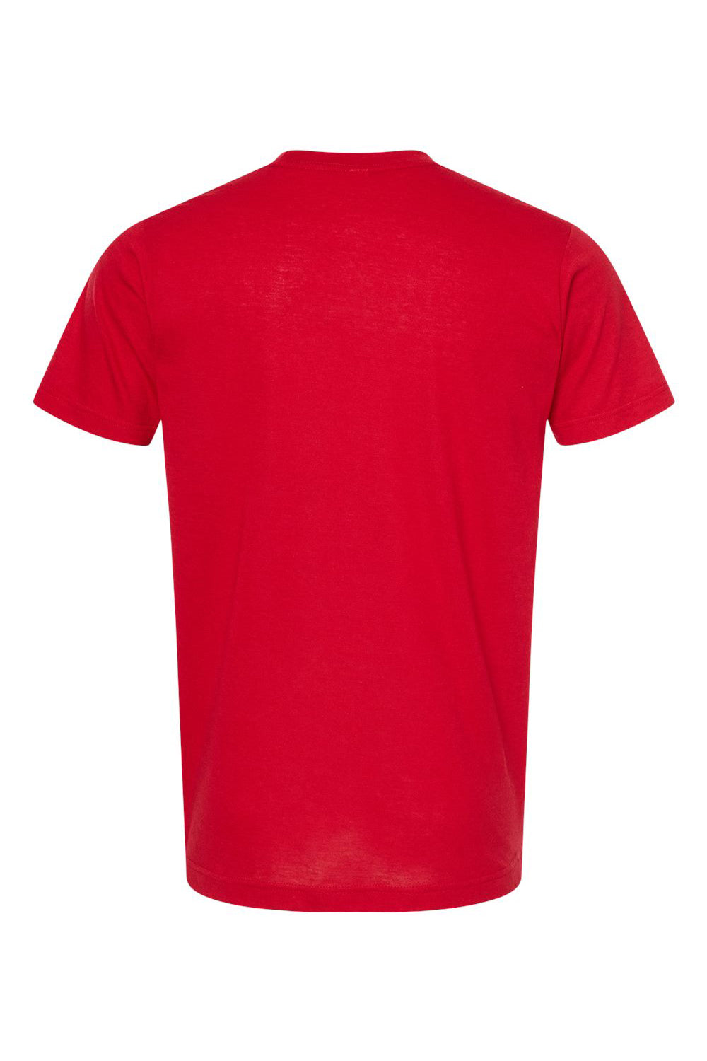 Tultex 241 Mens Poly-Rich Short Sleeve Crewneck T-Shirt Red Flat Back