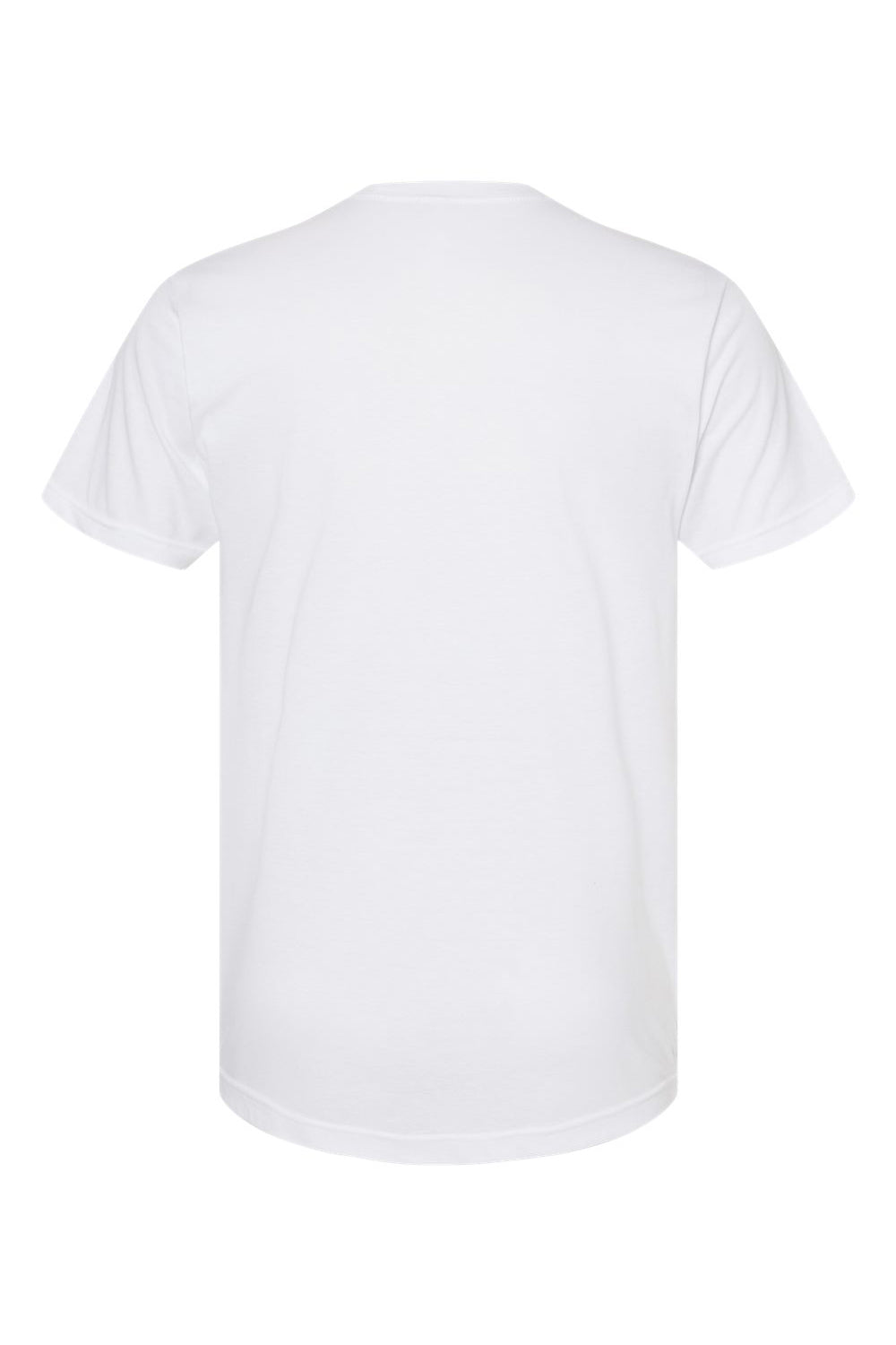 Tultex 241 Mens Poly-Rich Short Sleeve Crewneck T-Shirt White Flat Back