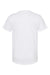 Tultex 241 Mens Poly-Rich Short Sleeve Crewneck T-Shirt White Flat Back