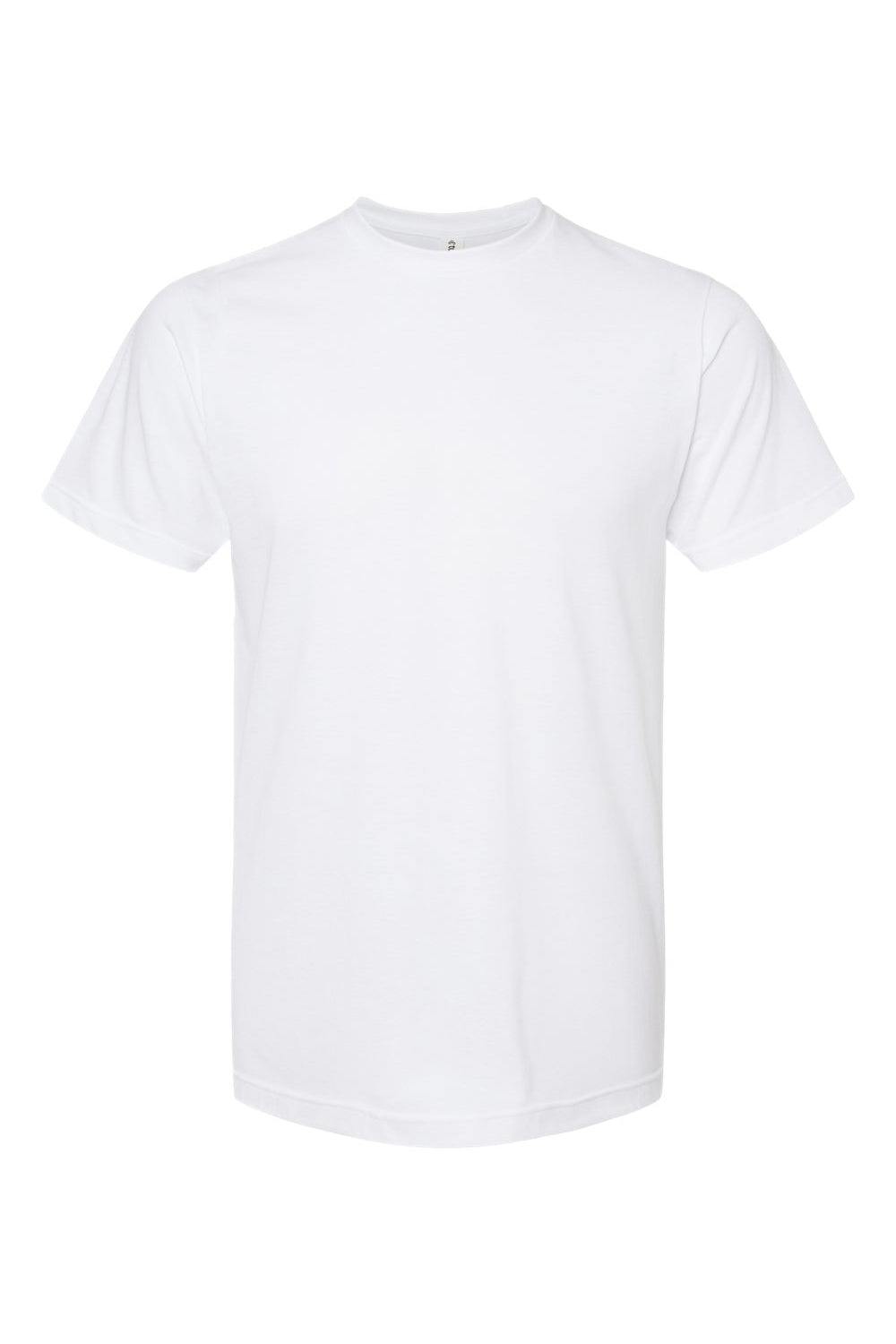 Tultex 241 Mens Poly-Rich Short Sleeve Crewneck T-Shirt White Flat Front