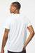 Tultex 241 Mens Poly-Rich Short Sleeve Crewneck T-Shirt White Model Back