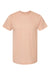 Tultex 241 Mens Poly-Rich Short Sleeve Crewneck T-Shirt Heather Peach Flat Front