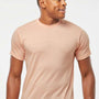 Tultex Mens Poly-Rich Short Sleeve Crewneck T-Shirt - Heather Peach